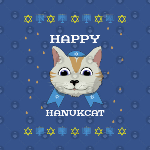 Hanukcat Cat Menorah Happy Hanukkah 2021 - Hanukkah - T-Shirt