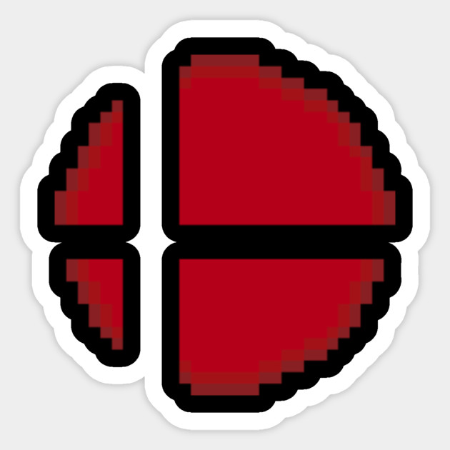 super smash bros logo pixel art red super smash brothers