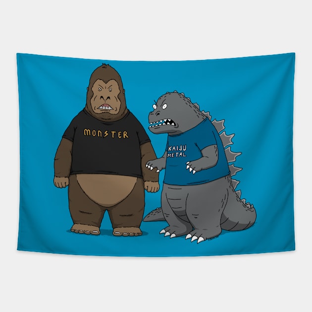 Stupid Kaijus Tapestry by pigboom