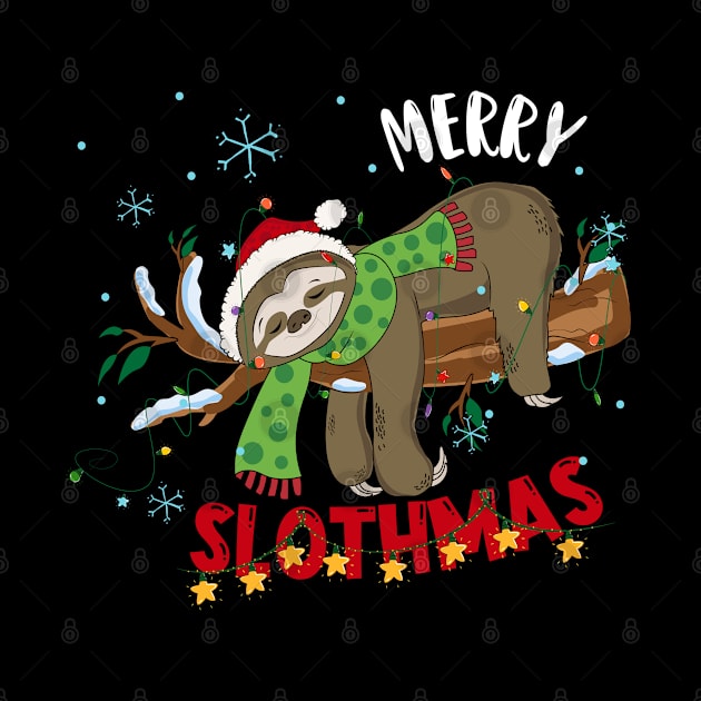 Merry Slothmas Christmas Pajama for Sloth Lovers by WildFoxFarmCo