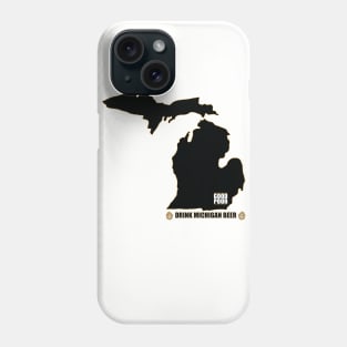 Good Pour - Drink Michigan Beer (Black/Gold) Phone Case