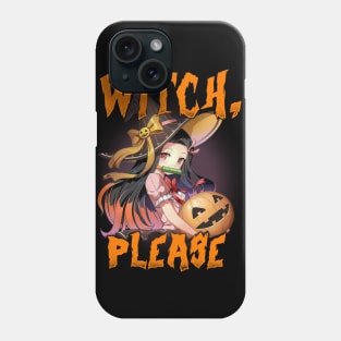 Funny Halloween Puns Anime Witch Please Phone Case