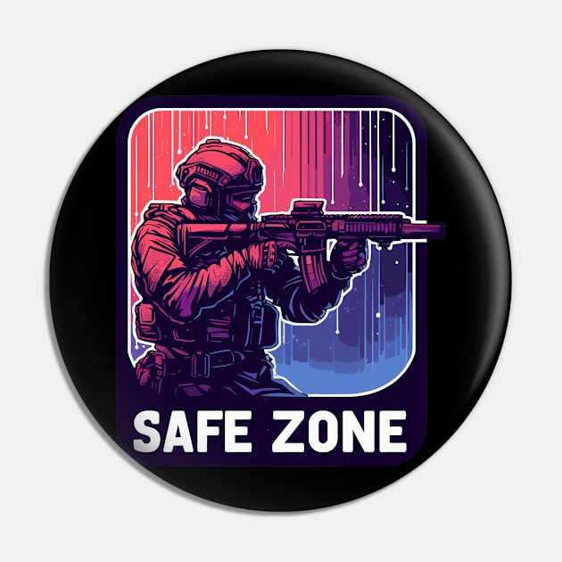 Safe zone rifle guns club firearm Pin by TomFrontierArt