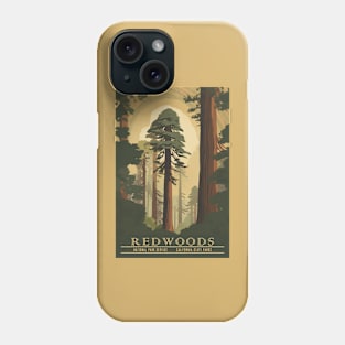 Redwood National Park Vintage Travel Poster Phone Case