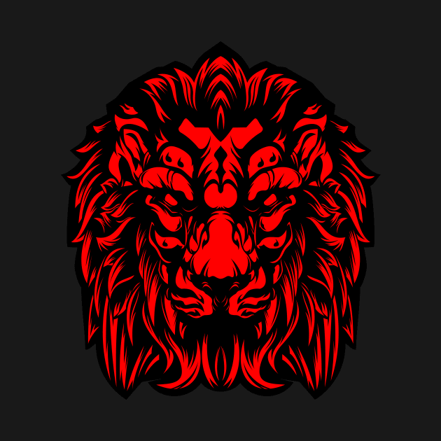 Lion head illustration by blackdesain99