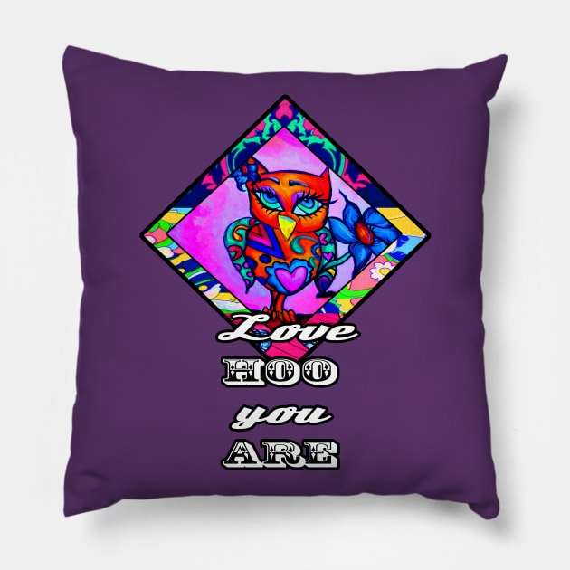 Love Hoo You are Pillow by artbyomega