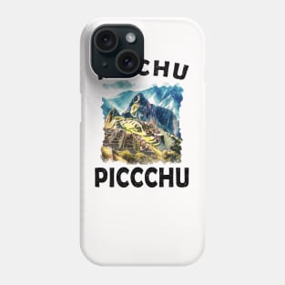 Machu Picchu Distressed 2024 Peru Artistic Graphic Phone Case