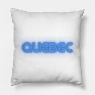 Quebec Retro Word Ard Pillow