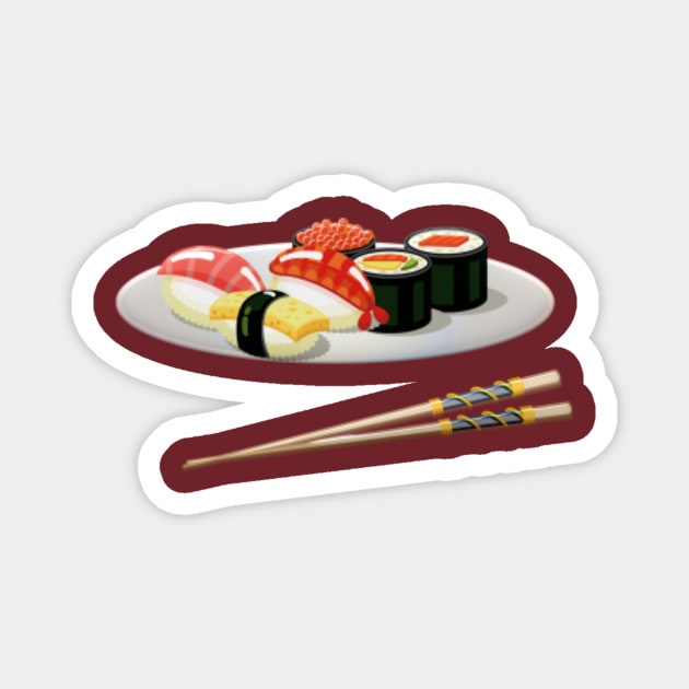 Sushi Delight Magnet by Pieartscreation