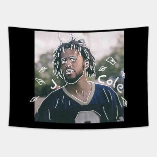 j. cole off seasons drawing art 2 Tapestry