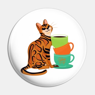 Easily Distracted by Cats and Coffee Pin