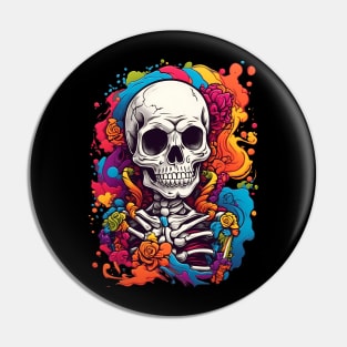 Rainbow Skeleton Pin