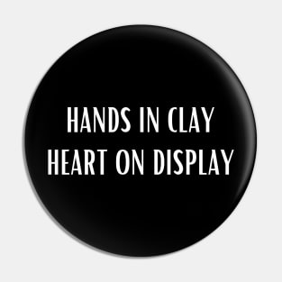 Hands In Clay Heart On Display Pin