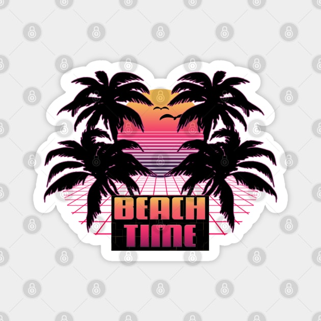 BEACH TIME Magnet by RickTurner