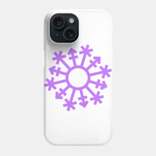 Gender Snowflake - Purple - No Text Phone Case