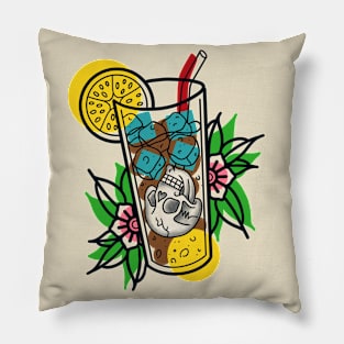 Death Glass Tattoo Design Pillow