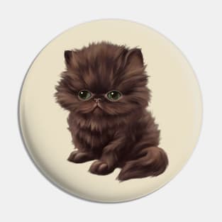 Cat-a-clysm Persian kitten Pin