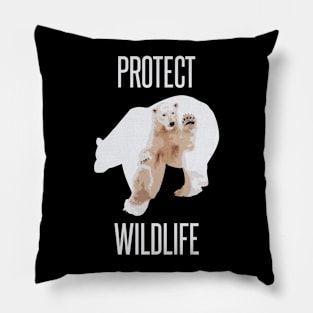 Protect wildlife - polar bear design Pillow