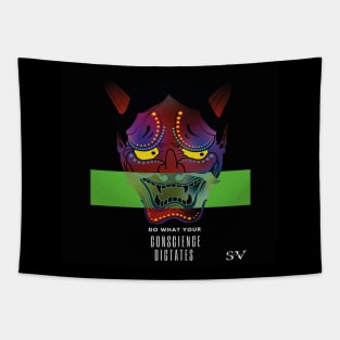 devil mask Tapestry