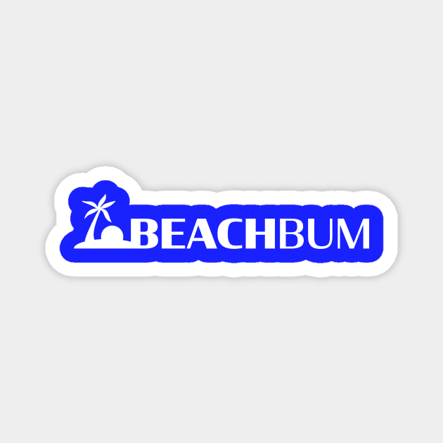 Beach Bum: Island (White) Magnet by Long Legs Design