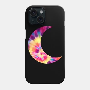 Tie Dye Crescent Moon Sticker Phone Case