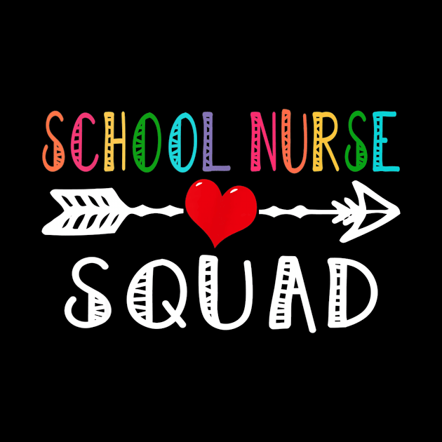 School Nurse Squad Shirt Teacher Back To School by Sharilyn Bars