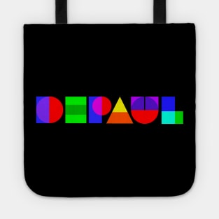 Custom colorful DePaul Geometric Design Tote