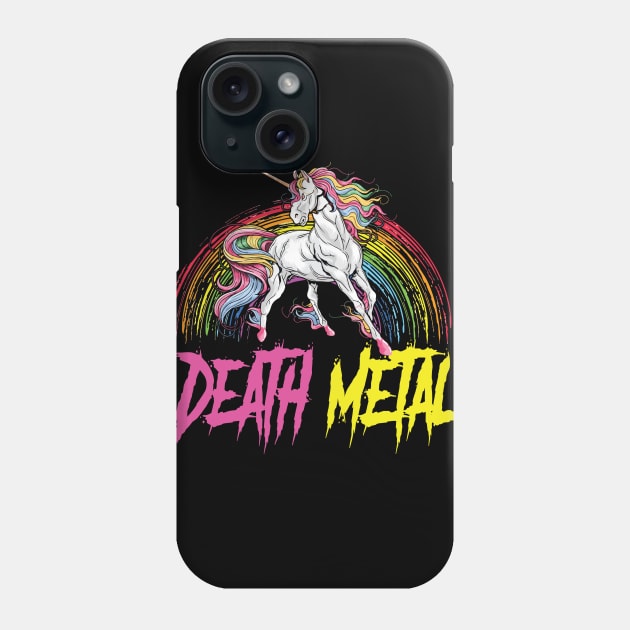 Death Metal Unicorn Phone Case by Imutobi