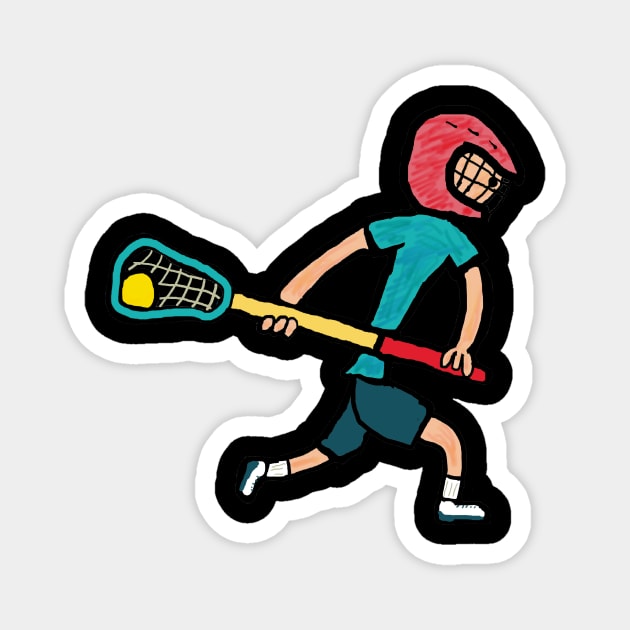 Lacrosse Magnet by Mark Ewbie