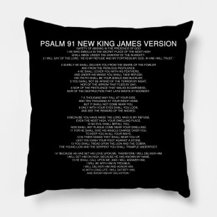 Psalm 91 Bible Verses Text Quotes New King James Version Pillow