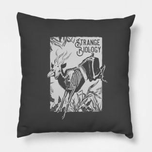 Strange Biology Antelope Skeleton - Offwhite Pillow