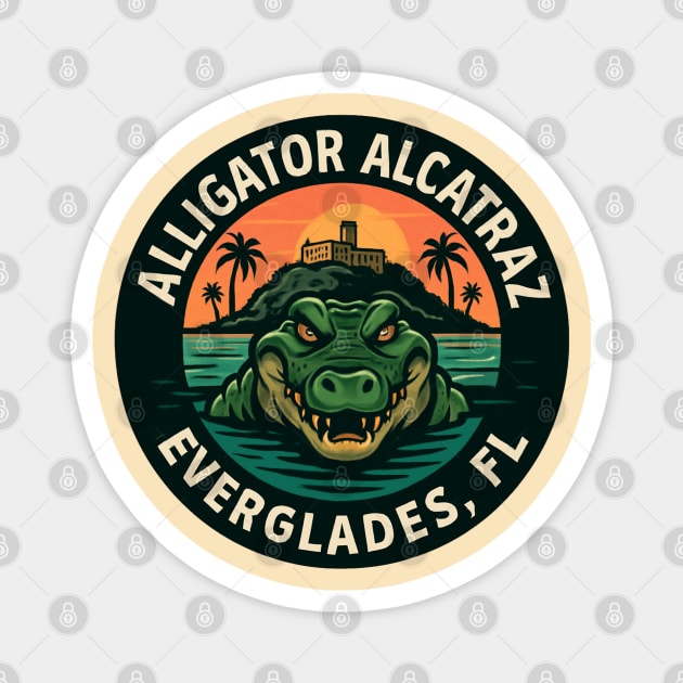 Alligator-Alcatraz Magnet by Creatifly Graphic Tees