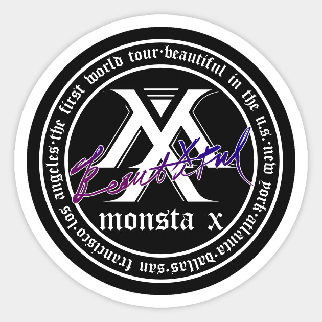 monsta x beautiful world tour us stops logo monsta x sticker