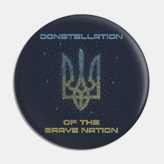 Constellation of the Brave Nation Pin by SPACE ART & NATURE SHIRTS 