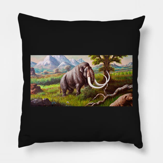 Mammoth Oil Painting Pillow by soulfulprintss8