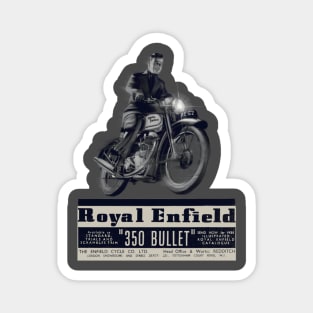 Vintage Royal Enfield 350 Bullet Motorcycle Magnet