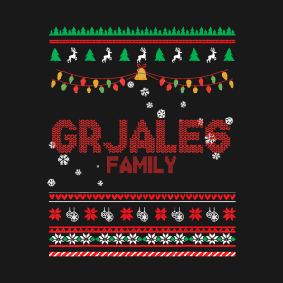 Grjales Family Christmas, Name Xmas , Merry Christmas, Name , Birthday, Middle name T-Shirt