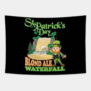 St Patricks Day Blond Ale Waterfall Tapestry