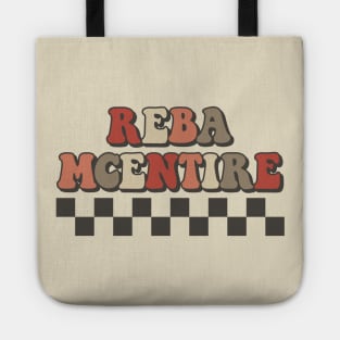 Reba McEntire Checkered Retro Groovy Style Tote