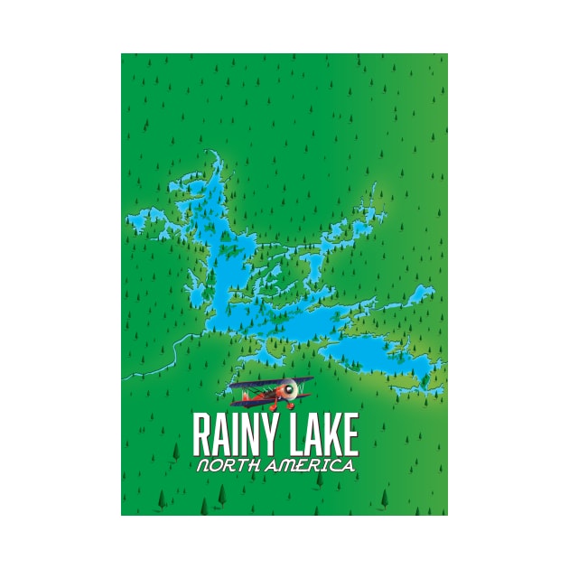 Rainy Lake North american lake map by nickemporium1