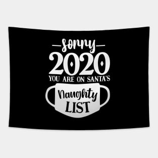 Santa's Naughty List Funny Covid Christmas 2020 Tapestry