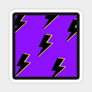 Black lightning 80s retro pop Magnet