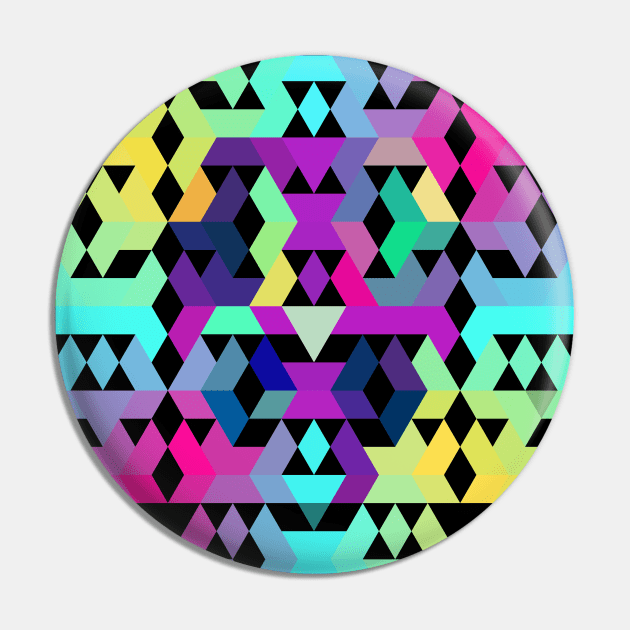 Pastel Geometric Rainbow Pin by CoolMomBiz