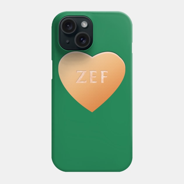 Zef Candy Heart - Orange Phone Case by LozMac