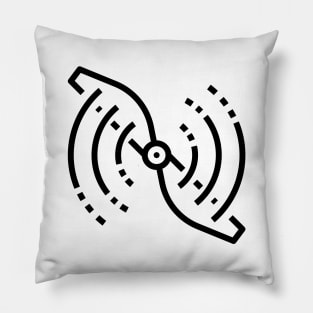 Propeller (black) Pillow