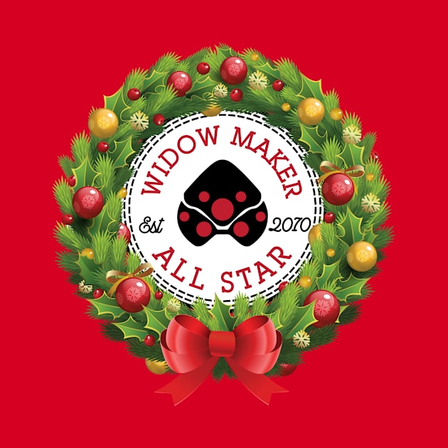 Christmas All Star Overwatch Widow Maker Wreath by Rebus28