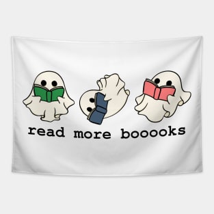 Read More Booooks Cute Ghosts Reading Book Spooky Halloween Party Costume Tapestry