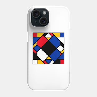 Mondrian Inspired Geometric Abstract Acrylic Painting X Phone Case