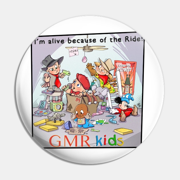 GMR Great Movie Ride Kids I'm Alive Because of the Ride Pin by Buzzydoo