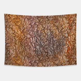 Leaf pattern in autumn colors abstract design Tapestry